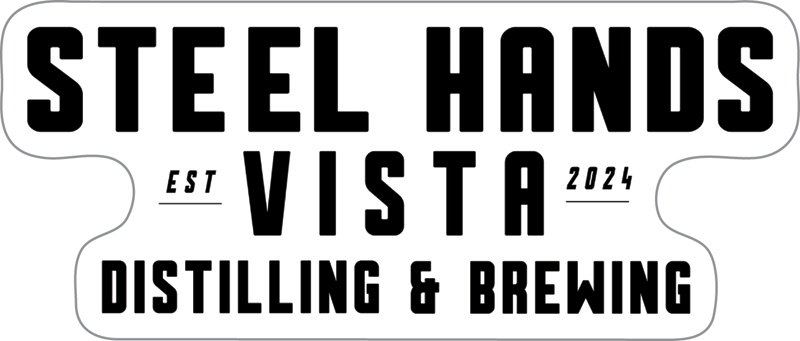 Steel Hands Vista Distilling Custom Sticker