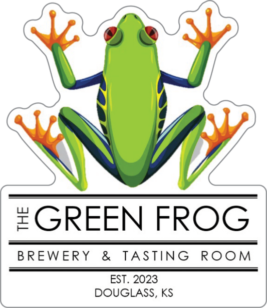 The Green Frog Brewery and Tasting Room Custom Sticker
