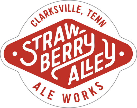 Strawberry Alley Ale Works Custom Sticker