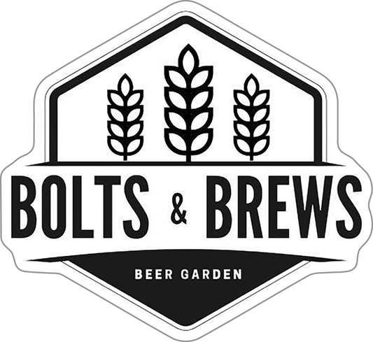 Bolts & Brews Beer Garden Custom Sticker